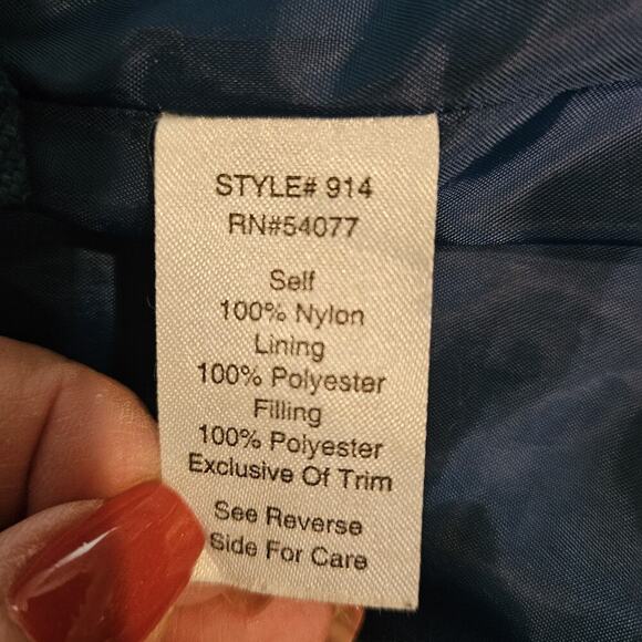 Cabi Womens Blue Full Zip Nylon Lined Winter Quilted Poseidon Puffer Jacket S - Picture 10 of 10